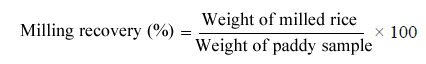 MillingRecoveryFormula